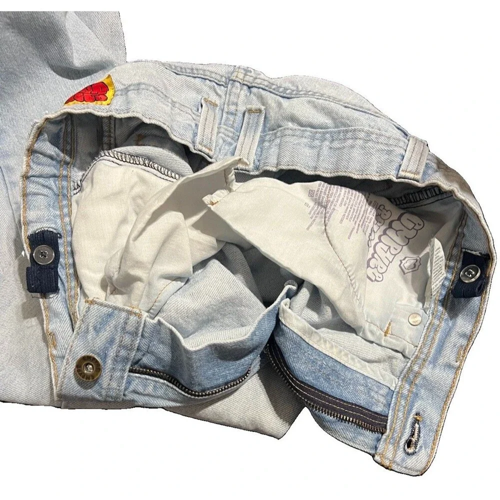 Empyre Relax Loose Fit Baggy Skater Jeans Boys 29 Light Wash Denim